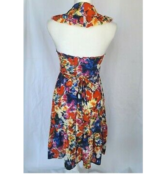 Anthropologie Postella Watercolor Floral Silk Dres - Picture 4 of 5